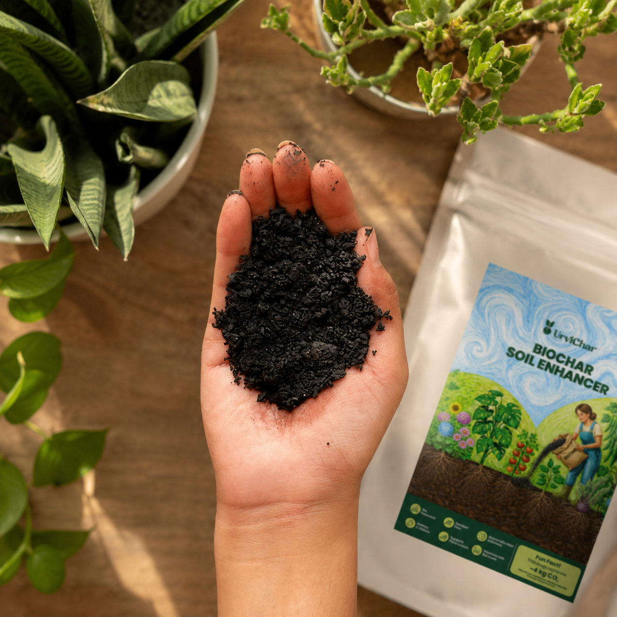 Urvichar™'s Biochar Soil Enhancer