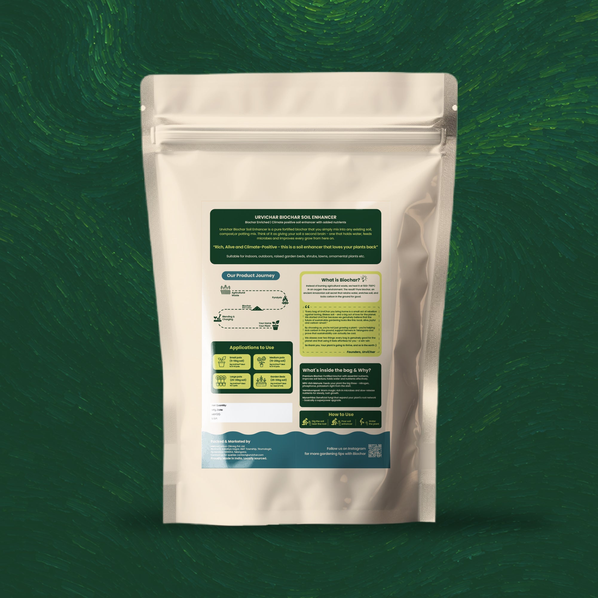 Urvichar™'s Biochar Soil Enhancer