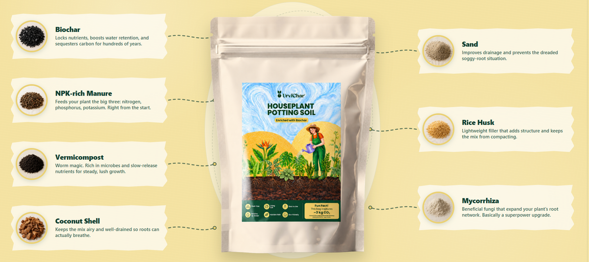 What's inside Houseplant Potting Soil